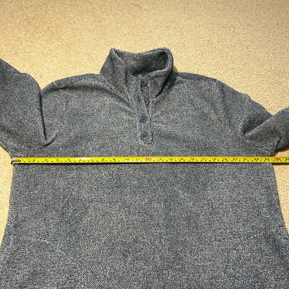 Eddie Bauer Women's 1/4 Button Soft Fleece   Pullover heathered blue size Large - Picture 10 of 11